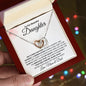 To Our Beautiful Daughter from Mom and Dad | Interlocking Hearts Necklace | We closed our eyes for but a moment...