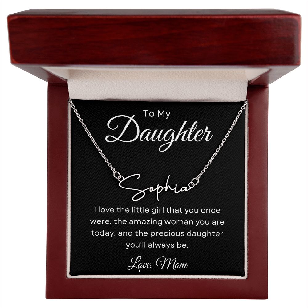 To My Daughter from Mom | Personalized Signature Name Necklace