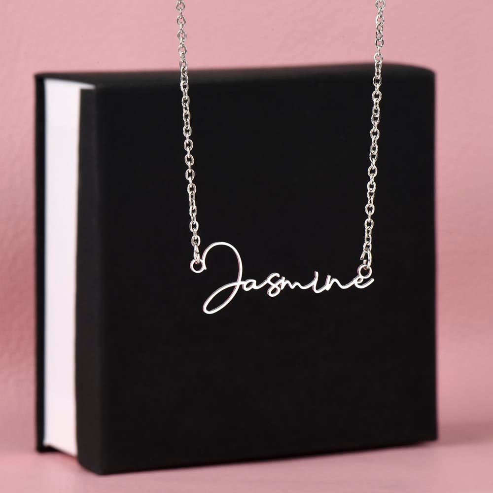 Signature Personalized Name Necklace Gold or Silver