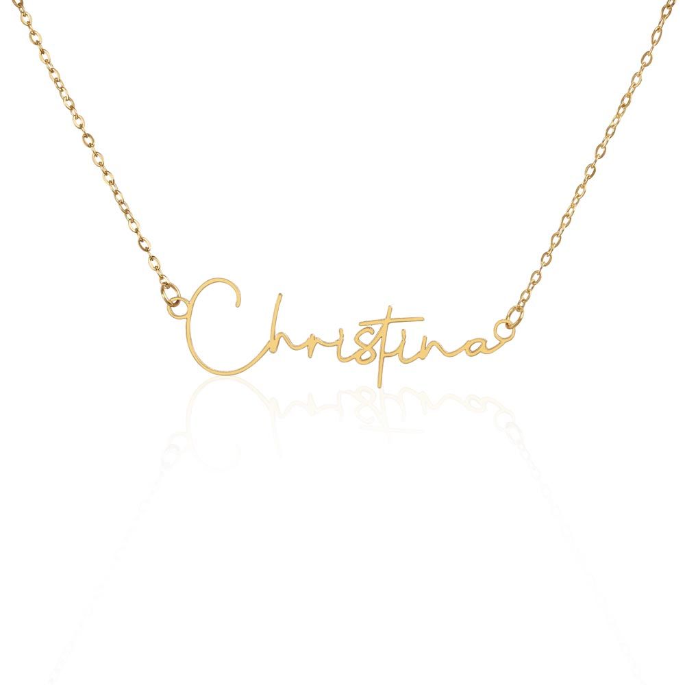 Signature Personalized Name Necklace Gold or Silver