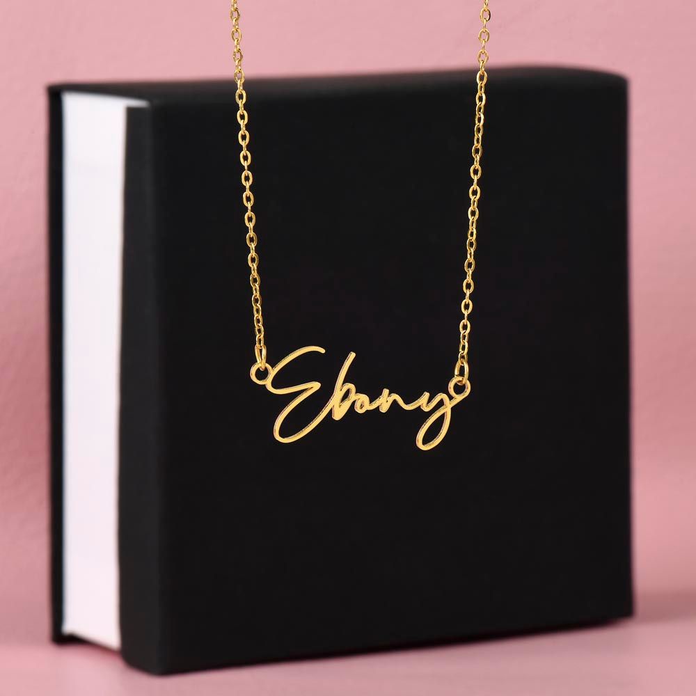 Signature Personalized Name Necklace Gold or Silver