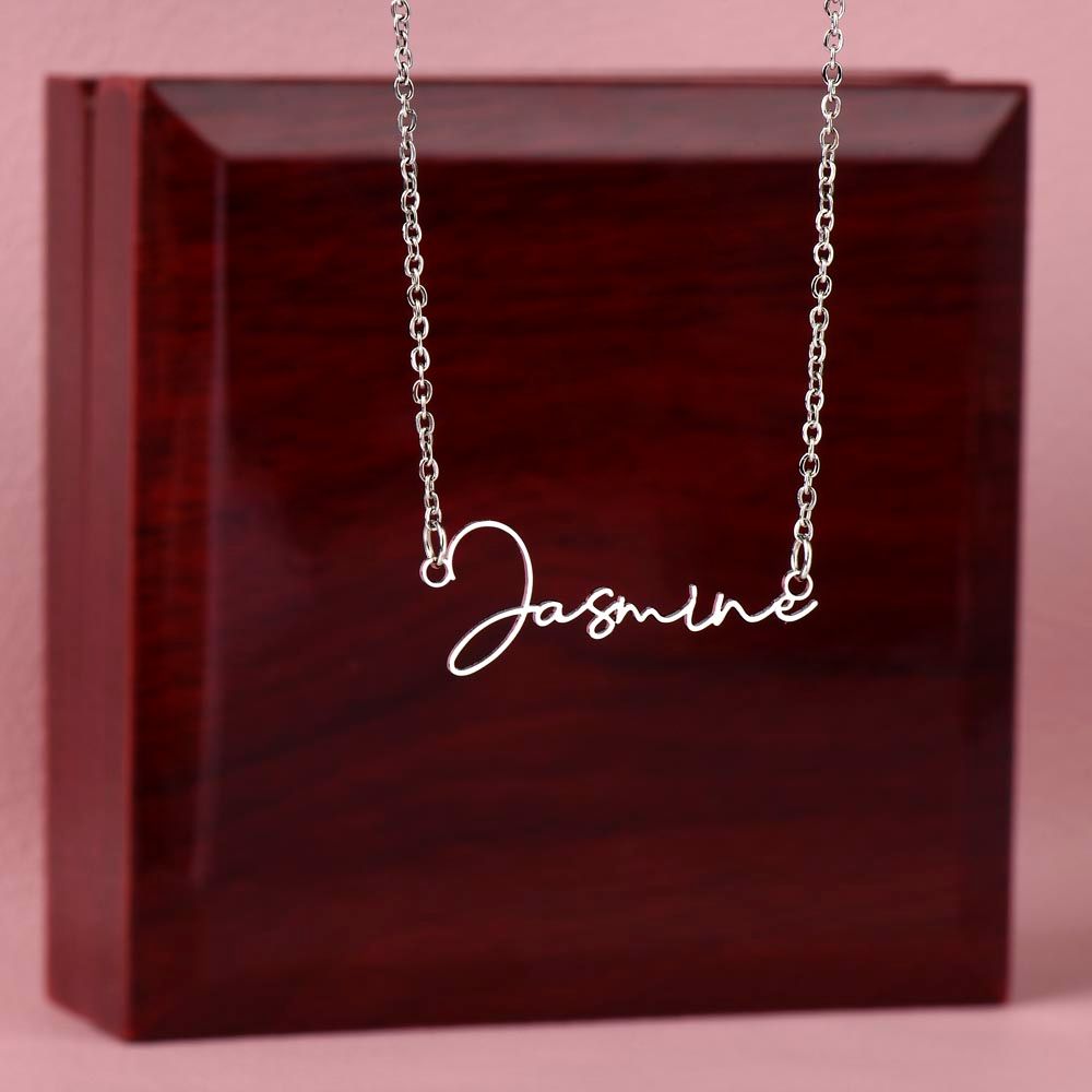 Signature Personalized Name Necklace Gold or Silver
