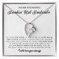 To My Stunning Smokin' Hot Soulmate | Forever Love Necklace | You're the best thing that ever happened to me...ck the clock...