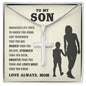 To My Son Love Mom | You Are Braver Than You Believe | Stainless Steel Cross Necklace