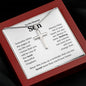 To My Dearest Son | Stainless Steel Cross Necklace | Someday when the pages of my life end