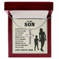 To My Son Love Mom | You Are Braver Than You Believe | Stainless Steel Cross Necklace
