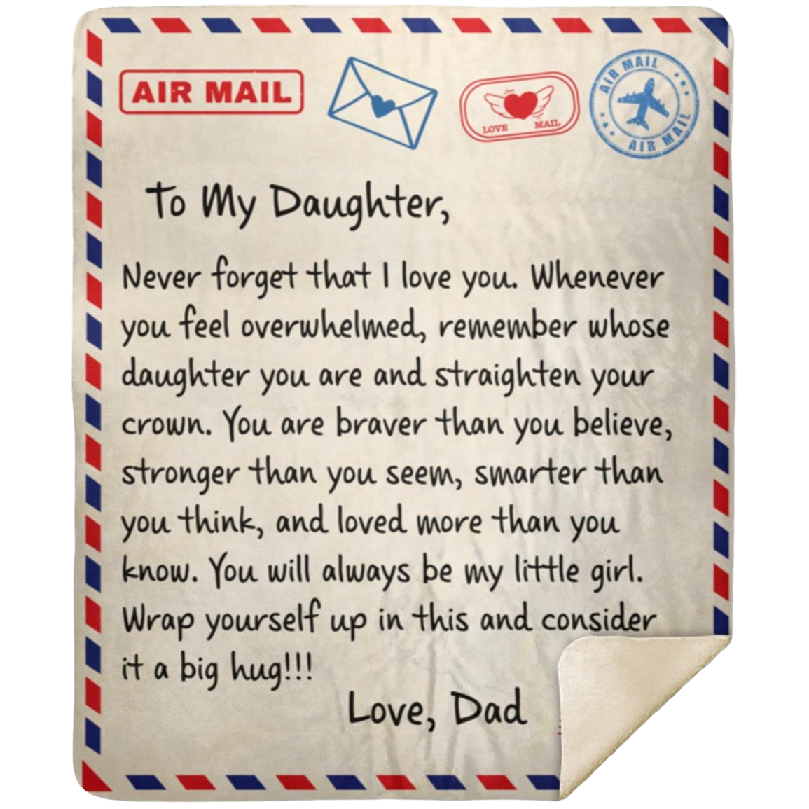 To My Daughter from Dad Blanket