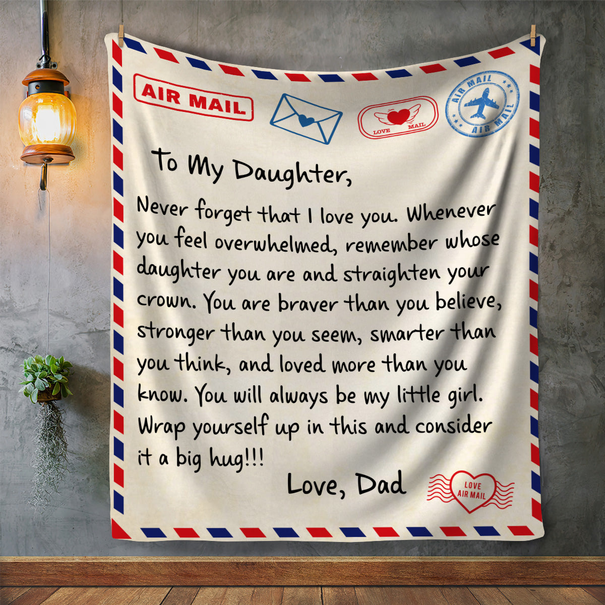 To My Daughter from Dad Blanket