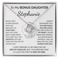 Personalized Bonus Daughter Necklace Gift | Stepdaughter Love Knot Jewelry