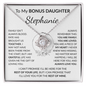 Personalized Bonus Daughter Necklace Gift |Stepdaughter Love Knot Jewelry