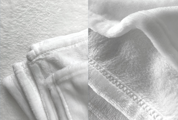Plush fleece blanket material and care details