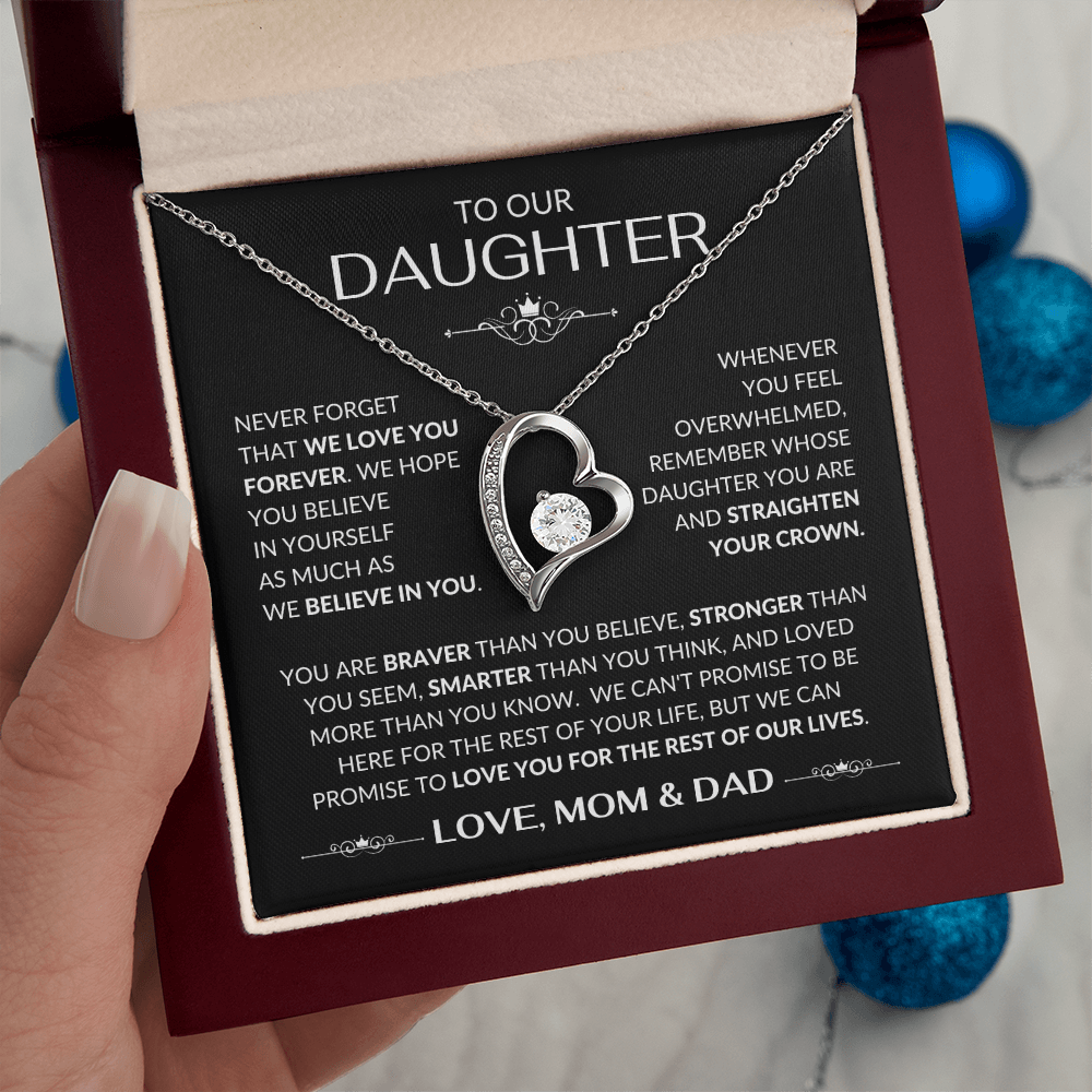 To Our Daughter Forever Love Necklace From Mom & Dad