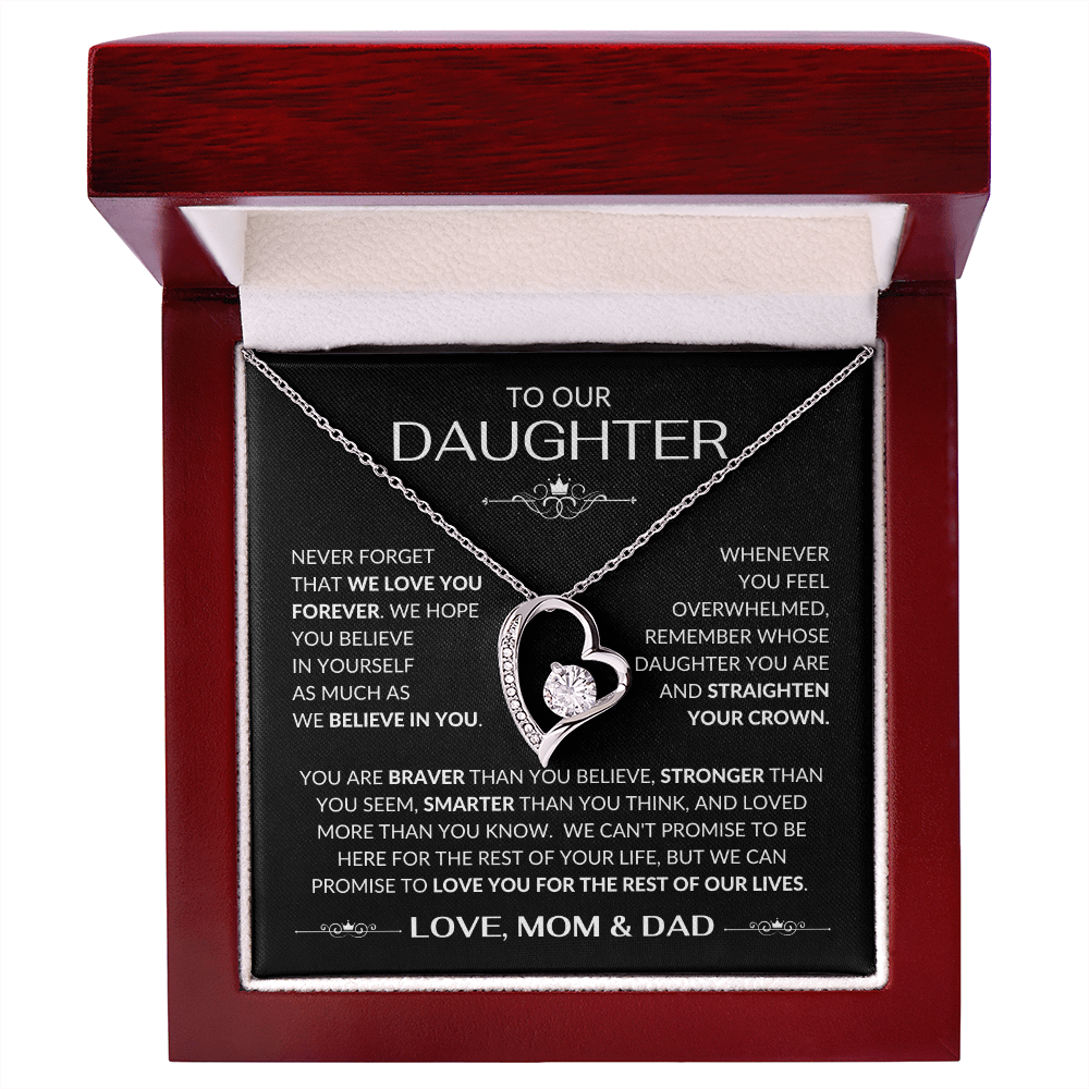 To Our Daughter Forever Love Necklace From Mom & Dad