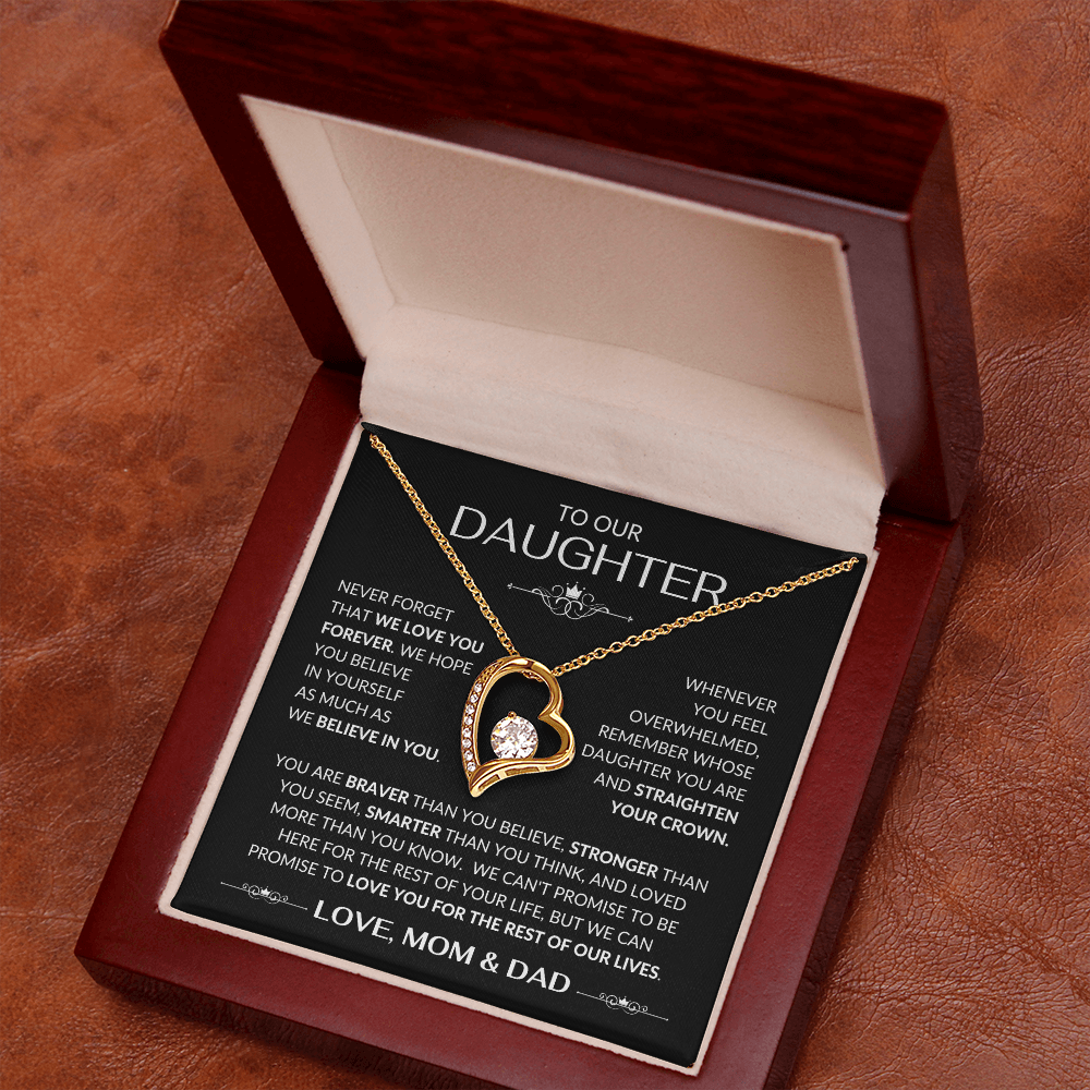 To Our Daughter Forever Love Necklace From Mom & Dad