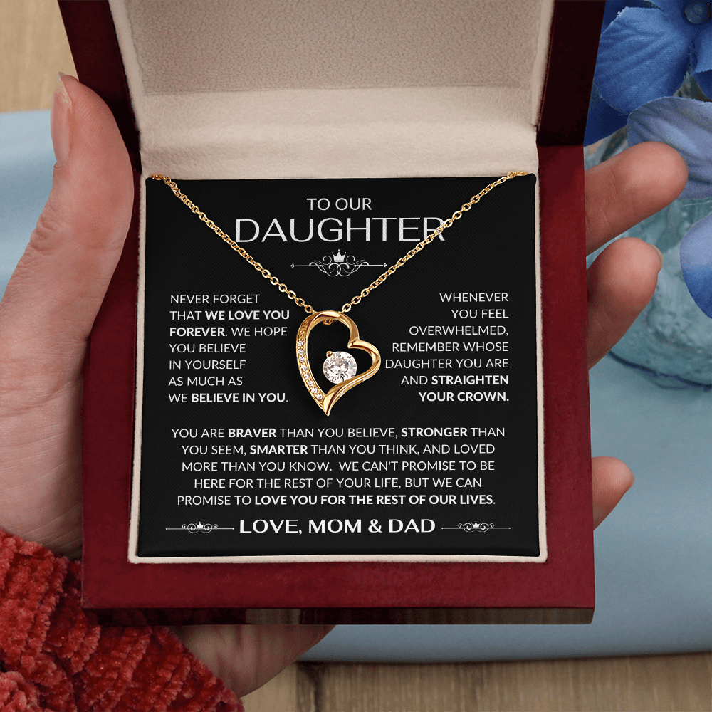 To Our Daughter Forever Love Necklace From Mom & Dad