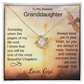 Personalized Granddaughter Love Knot Necklace From Grandma Grandpa Gigi Nana or Papa