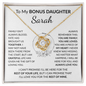 Personalized Bonus Daughter Necklace Gift |Stepdaughter Love Knot Jewelry