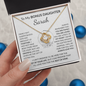Personalized Bonus Daughter Necklace Gift |Stepdaughter Love Knot Jewelry