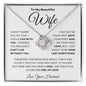[ALMOST SOLD OUT] To My Beautiful Wife | I Didn't Marry You So That I Could Live With You (Love Knot Necklace)
