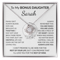 Personalized Bonus Daughter Necklace Gift |Stepdaughter Love Knot Jewelry