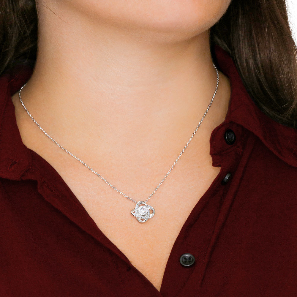 To Our Daughter Love Knot Necklace From Mom & Dad