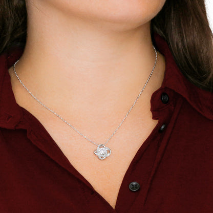To Our Daughter Love Knot Necklace From Mom & Dad