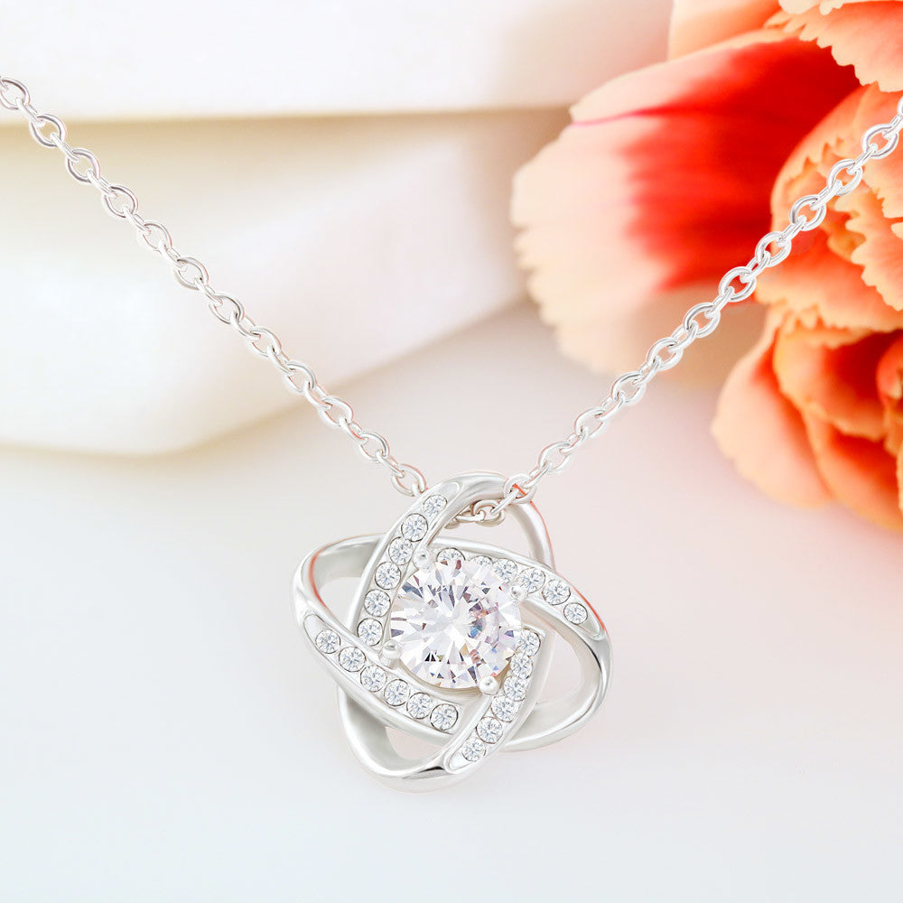 Personalized Bonus Daughter Necklace Gift | Stepdaughter Love Knot Jewelry