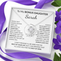 Personalized Bonus Daughter Necklace Gift |Stepdaughter Love Knot Jewelry