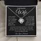 [ALMOST SOLD OUT] To My Beautiful Wife | I Didn't Marry You So That I Could Live With You (Love Knot Necklace)