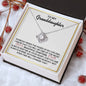 To My Granddaughter Love Knot Necklace, Gift From Grandma or Grandpa, Gigi or Papa