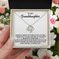 To My Granddaughter Love Knot Necklace, Gift From Grandma or Grandpa, Gigi or Papa