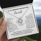 Personalized Bonus Daughter Necklace Gift |Stepdaughter Love Knot Jewelry