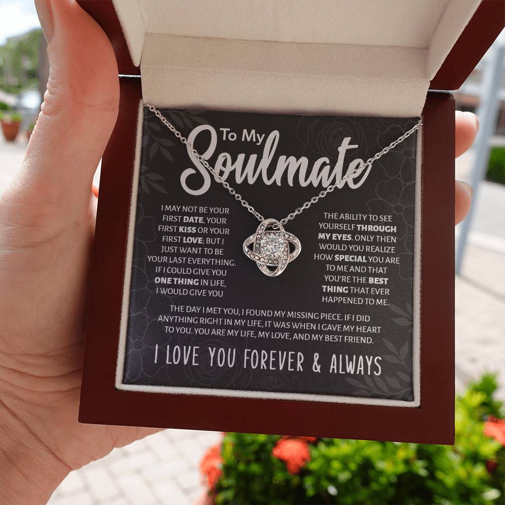 [Almost Sold Out] To My Soulmate | | My Love & Best Friend | Love Knot Necklace