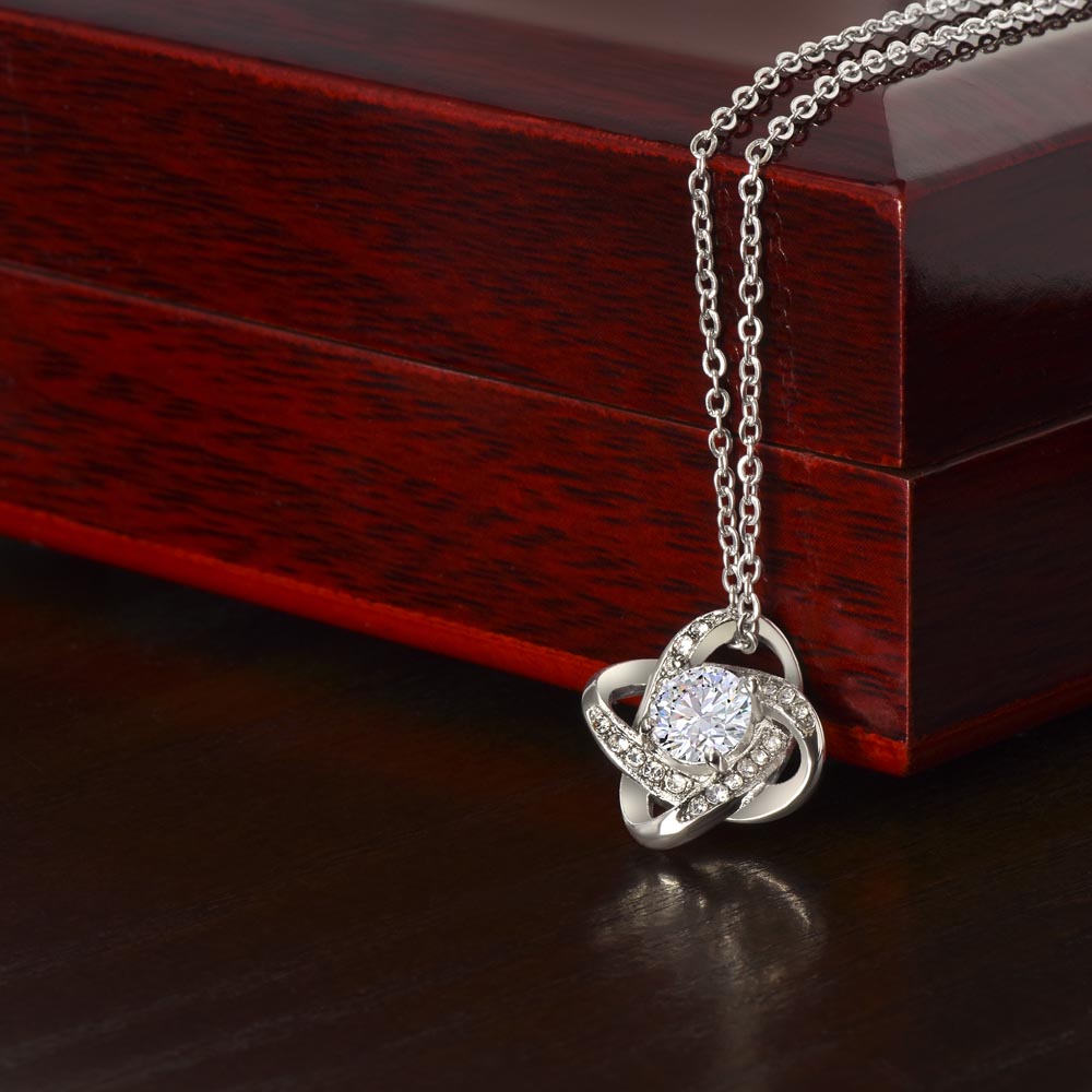 Personalized Bonus Daughter Necklace Gift | Stepdaughter Love Knot Jewelry