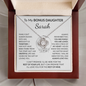 Personalized Bonus Daughter Necklace Gift |Stepdaughter Love Knot Jewelry