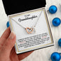 To My Granddaughter Interlocking Hearts Necklace, Gift From Grandma or Grandpa, Gigi or Papa