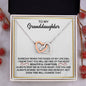 To My Granddaughter Interlocking Hearts Necklace, Gift From Grandma or Grandpa, Gigi or Papa