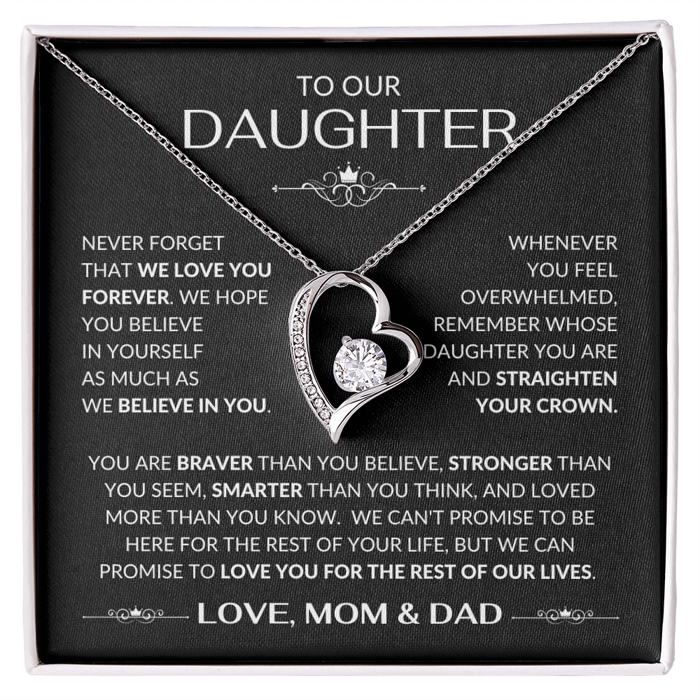 To Our Daughter Forever Love Necklace From Mom & Dad