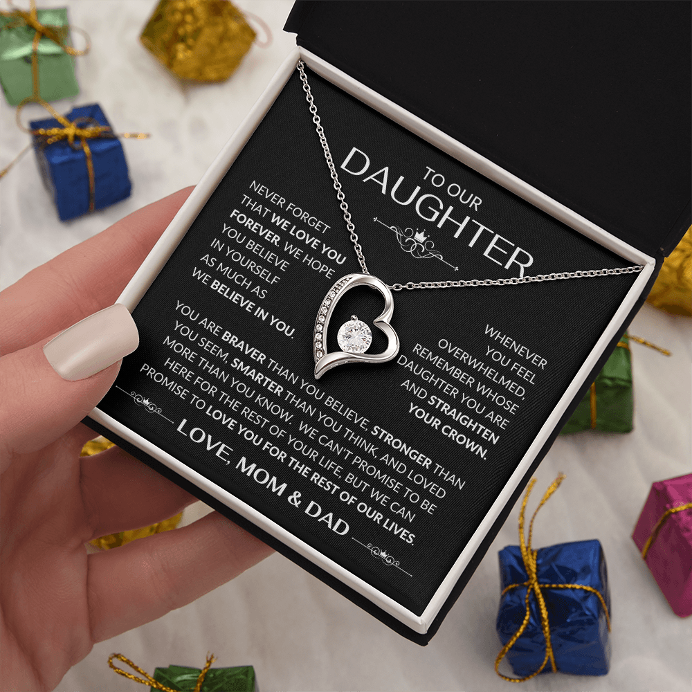 To Our Daughter Forever Love Necklace From Mom & Dad