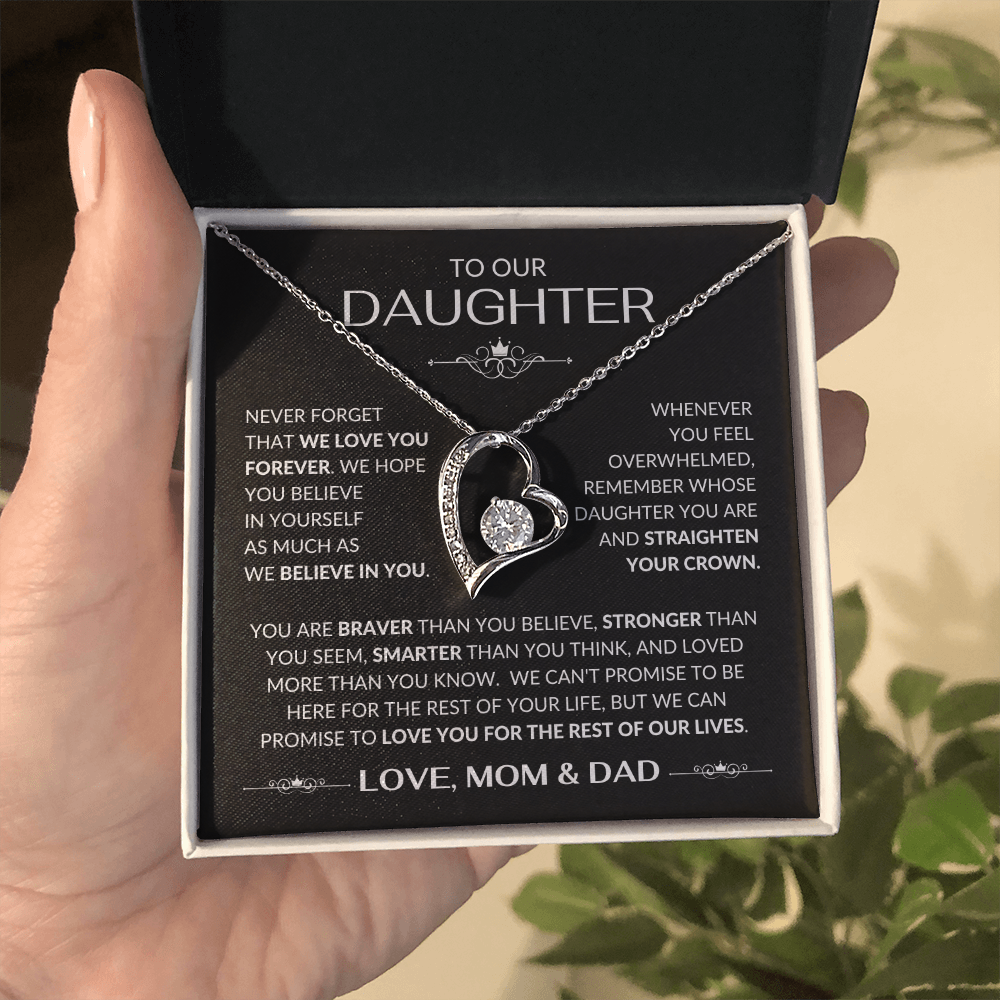To Our Daughter Forever Love Necklace From Mom & Dad