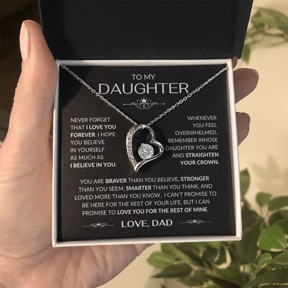 To My Daughter Forever Love Necklace From Dad – Meaningful Daughter Gift