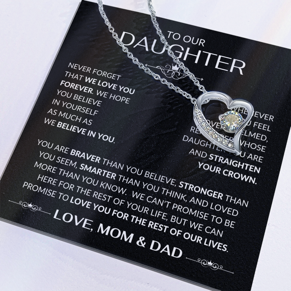 To Our Daughter Forever Love Necklace From Mom & Dad