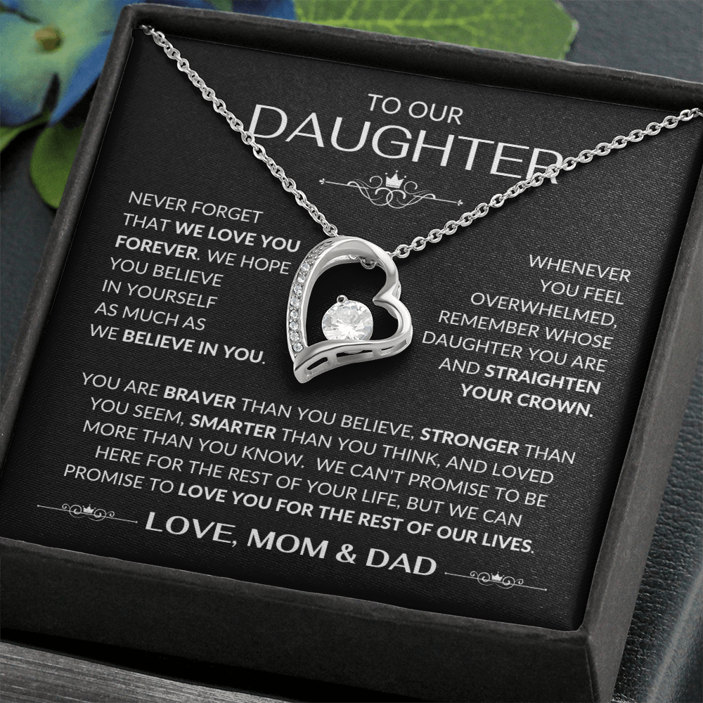 To Our Daughter Forever Love Necklace From Mom & Dad