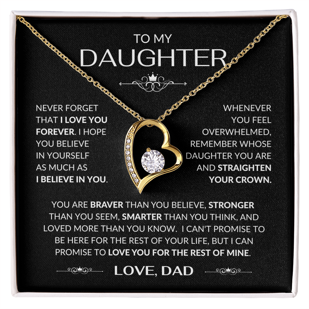 To My Daughter Forever Love Necklace From Dad – Meaningful Daughter Gift