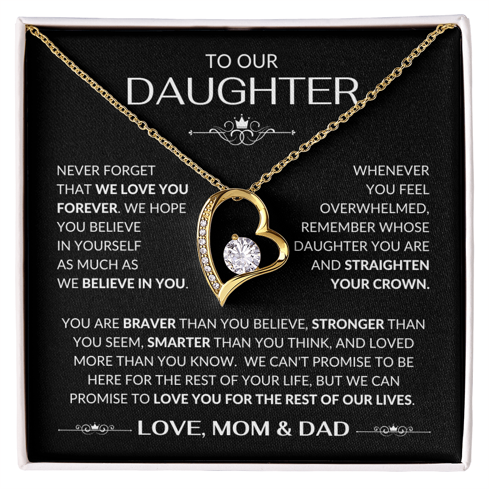To Our Daughter Forever Love Necklace From Mom & Dad