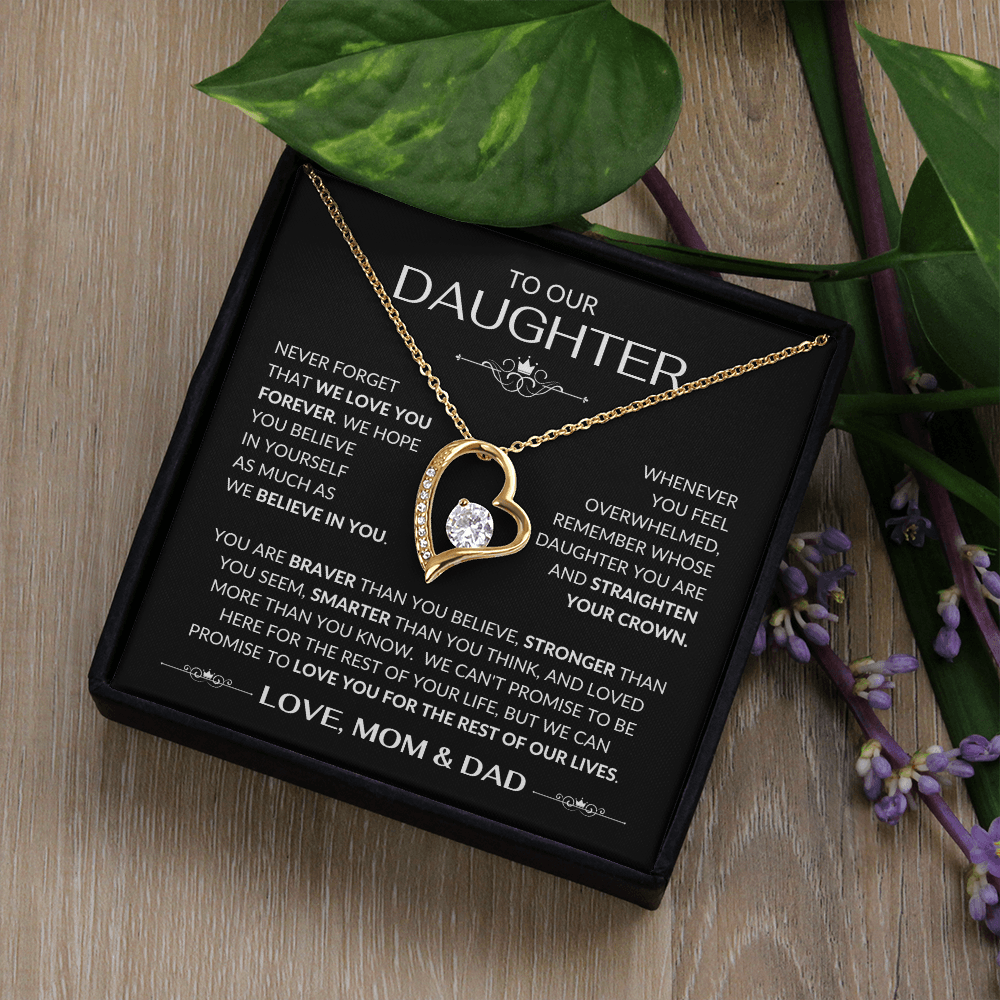 To Our Daughter Forever Love Necklace From Mom & Dad