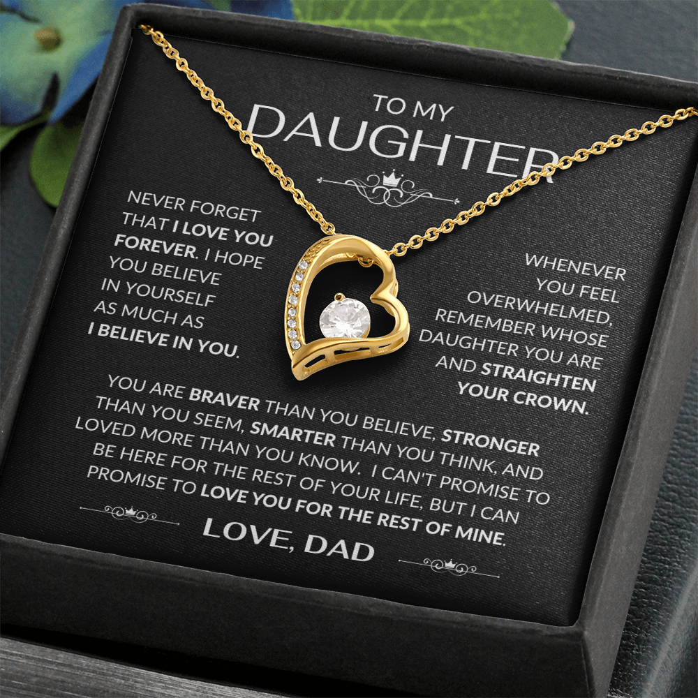 To My Daughter Forever Love Necklace From Dad – Meaningful Daughter Gift