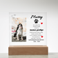 Pet Memory Gift Personalized Pet Memorial Plaque with Photo, Custom Dog Loss Sympathy Present, Cat Remembrance Acrylic LED Light Sign