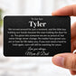To My Son | I Turned Around For Just A Moment | Personalized Engraved Metal Wallet Card | Gift for Son