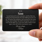 To My Son | I Turned Around For Just A Moment | Personalized Engraved Metal Wallet Card | Gift for Son